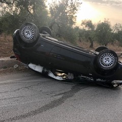 L'incidente stradale avvenuto sulla strada provinciale 218