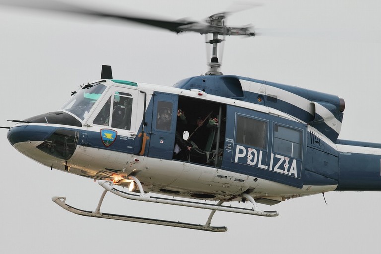 L'elicottero della Polizia di Stato