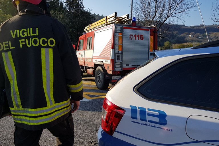 L'intervento dei Vigili del Fuoco