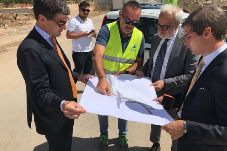 Sopralluogo Ferrotramviaria-sindaco. <span>Foto Comune di Bitonto </span>