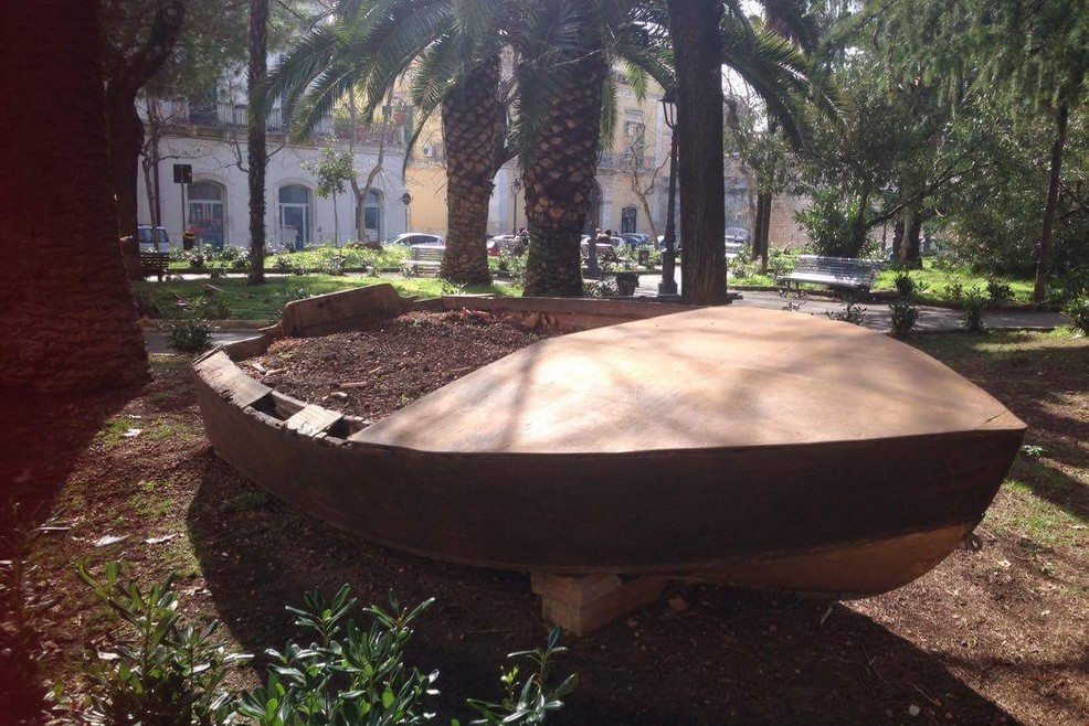 Bitonto-La Barca dei giusti in fase di restauro