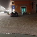 Maltempo su Bitonto: allagata piazza Roma a Mariotto