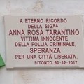Il 30 dicembre Bitonto ricorda Anna Rosa Tarantino