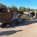 Trovate due auto incendiate tra Sovereto e Bitonto, una era rubata