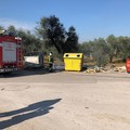 Incendi a raffica nelle campagne di Bitonto: ancora rifiuti in fiamme