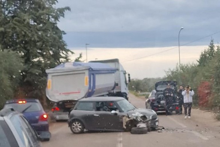 L'incidente stradale avvenuto sulla strada provinciale 89