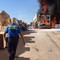 Camion in fiamme in un deposito di Bitonto: in un video le immagini del rogo