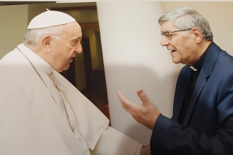 Don Ciccio Acquafredda incontra Papa Bergoglio