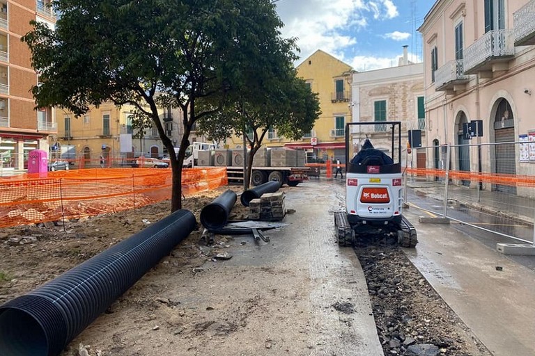 Il cantiere di piazza Caduti