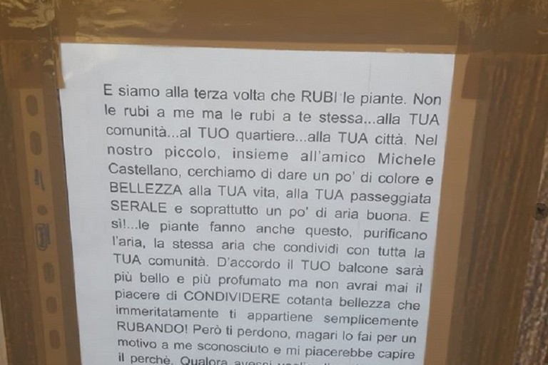 Il messaggio affiso dai gestori