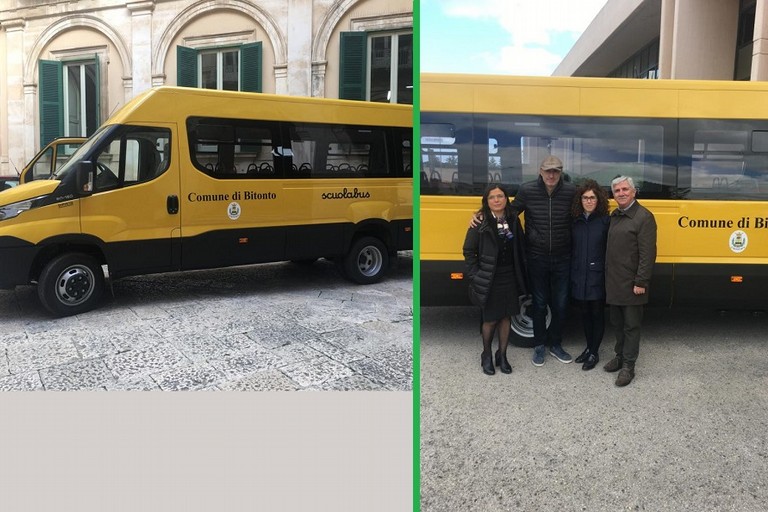 Il nuovo scuolabus del comune di Bitonto