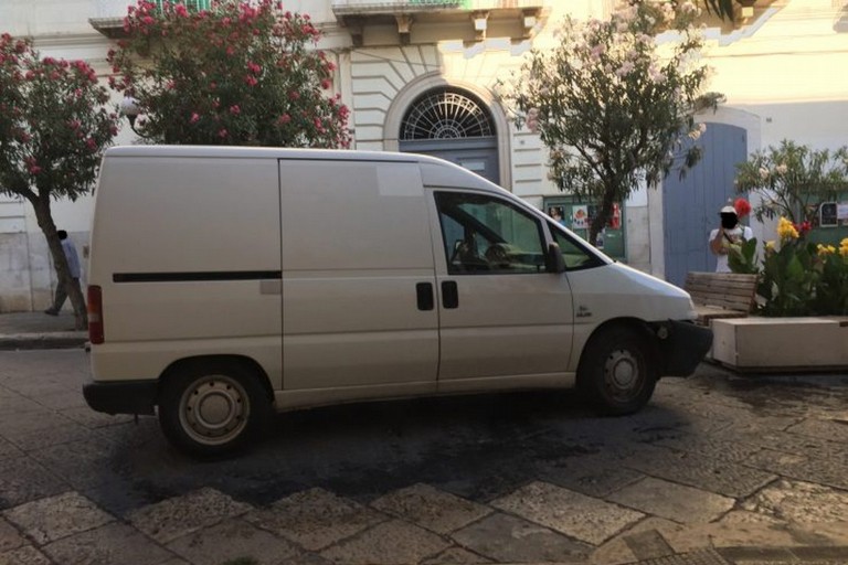 Il Fiat Scudo rubato questa mattina a Molfetta