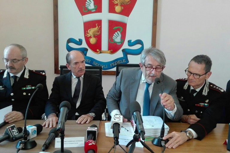 La conferenza stampa dell'operazione 