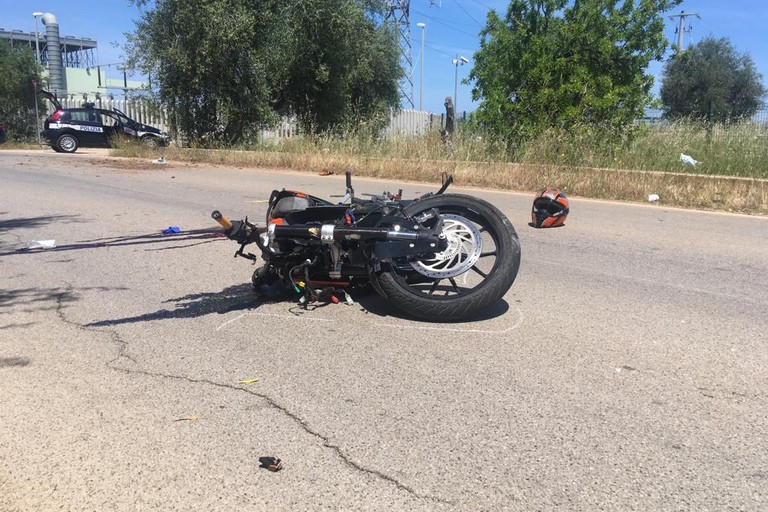 L'incidente stradale avvenuto sulla strada provinciale 55