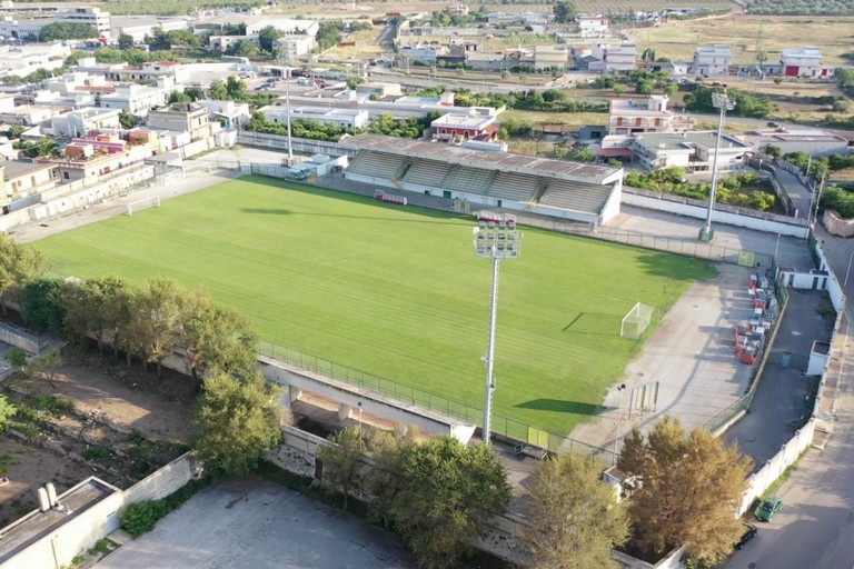 Veduta dall'alto dello stadio di Bitonto