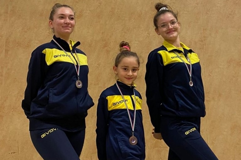 Le tre ginnaste del New Athletic Club Bitonto in gara a Foggia