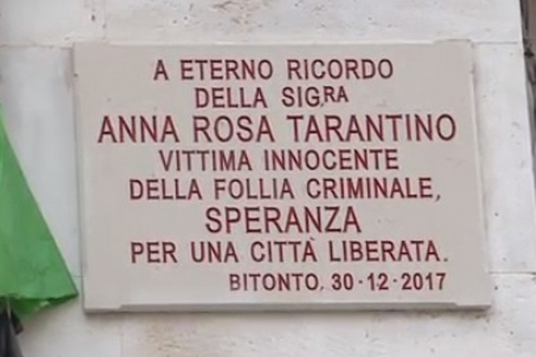 In ricordo di Anna Rosa Tarantino, vittima innocente di mafia