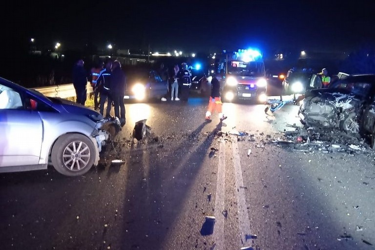 L'incidente stradale avvenuto sulla strada statale 231