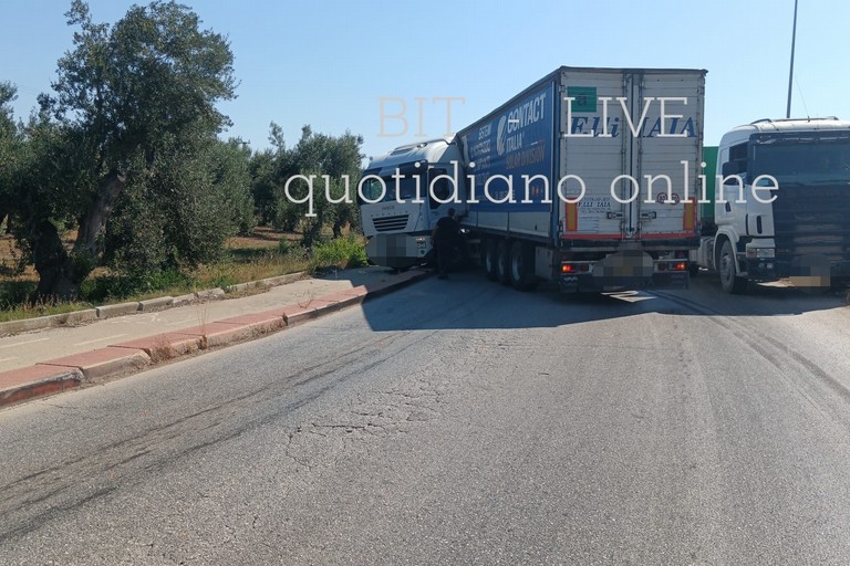 Incidente camion. <span>Foto Pagina Facebook BIT - LIVE quotidiano online</span>