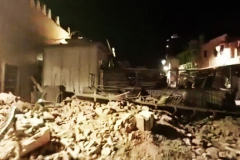 Macerie terremoto Marocco
