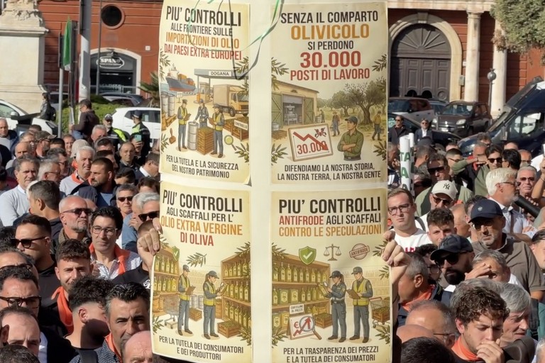 Protesta degli agricoltori a Bari