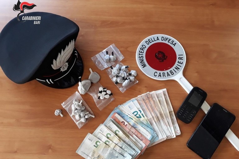 Droga sequestrata dai Carabinieri di Palo del colle