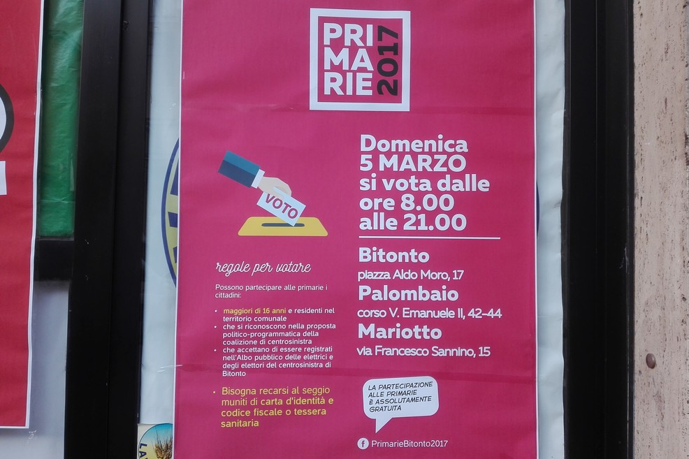 Il manifesto delle Primarie del centrosinistra