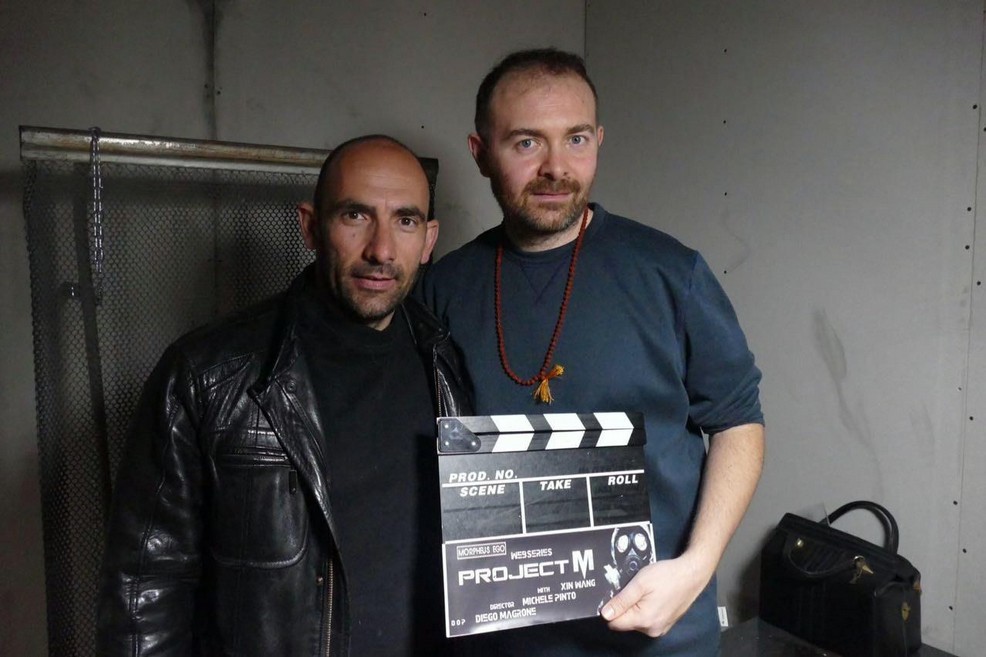 Francesco Tammacco e Michele Pinto durante le riprese di Project M