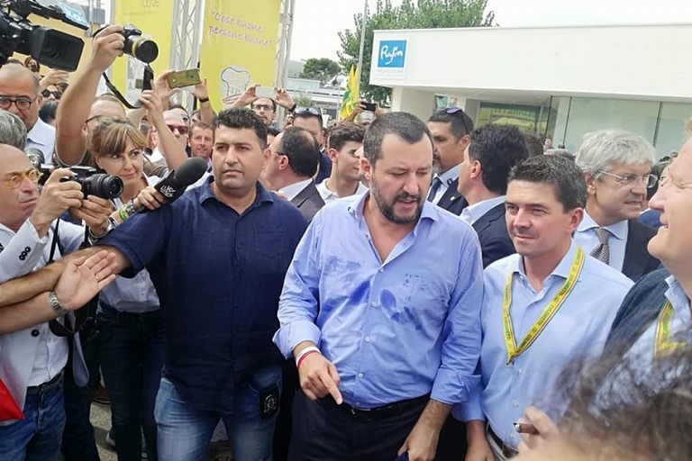 Salvini da Coldiretti durante la Fiera del Levante