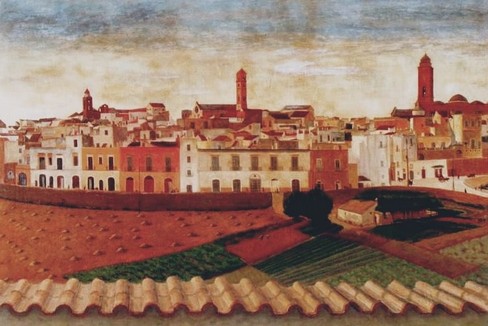 Bitonto, raffigurata in un quadro di F. Speranza. <span>Foto Francesco Speranza</span>