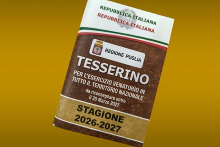 Tesserino venatorio. <span>Foto Comune di Bitonto </span>