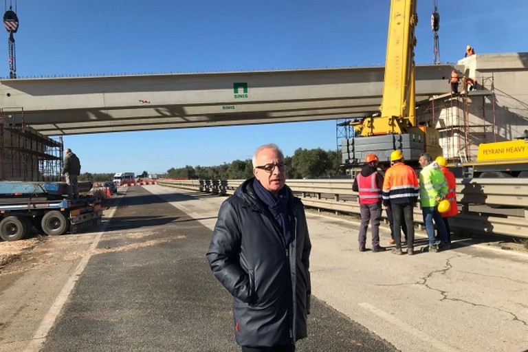 Il sindaco Ricci sul cantiere ponte sp 231